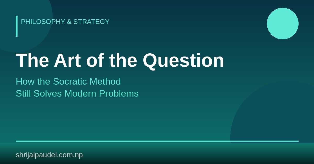 An ancient Greek marble sculpture of a thinker beside a modern whiteboard with strategy diagrams, symbolizing timeless wisdom applied to current problems